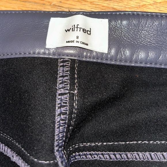 Aritzia Wilfred Gray Leather Pants Womens Size 8 - Picture 8 of 10